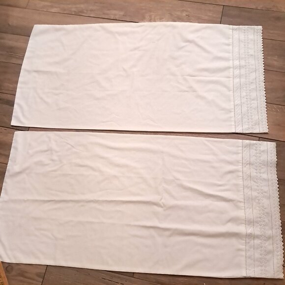 Vintage Cannon King Set 2 pillowcases Tres Grand Lace trim ivory off white cream - Picture 10 of 11